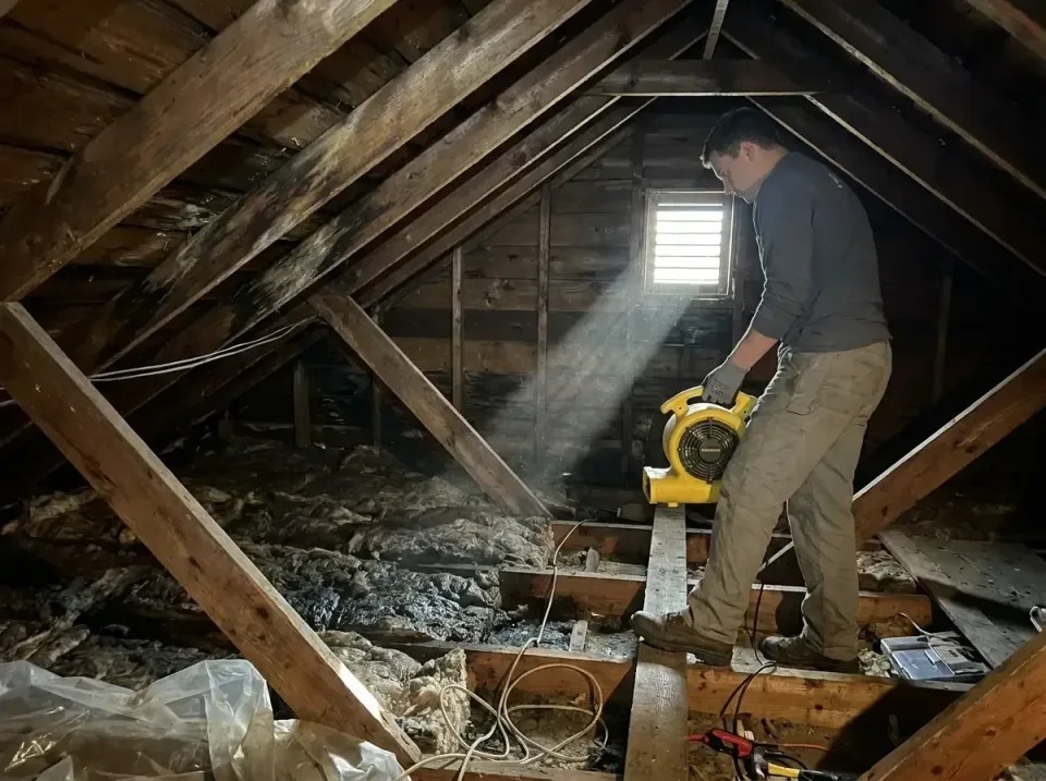 attic-water-damage-drying-proc-007 — frequently asked questions, Emergency Water Extraction & 24/7 Flood Response in Whitewa…